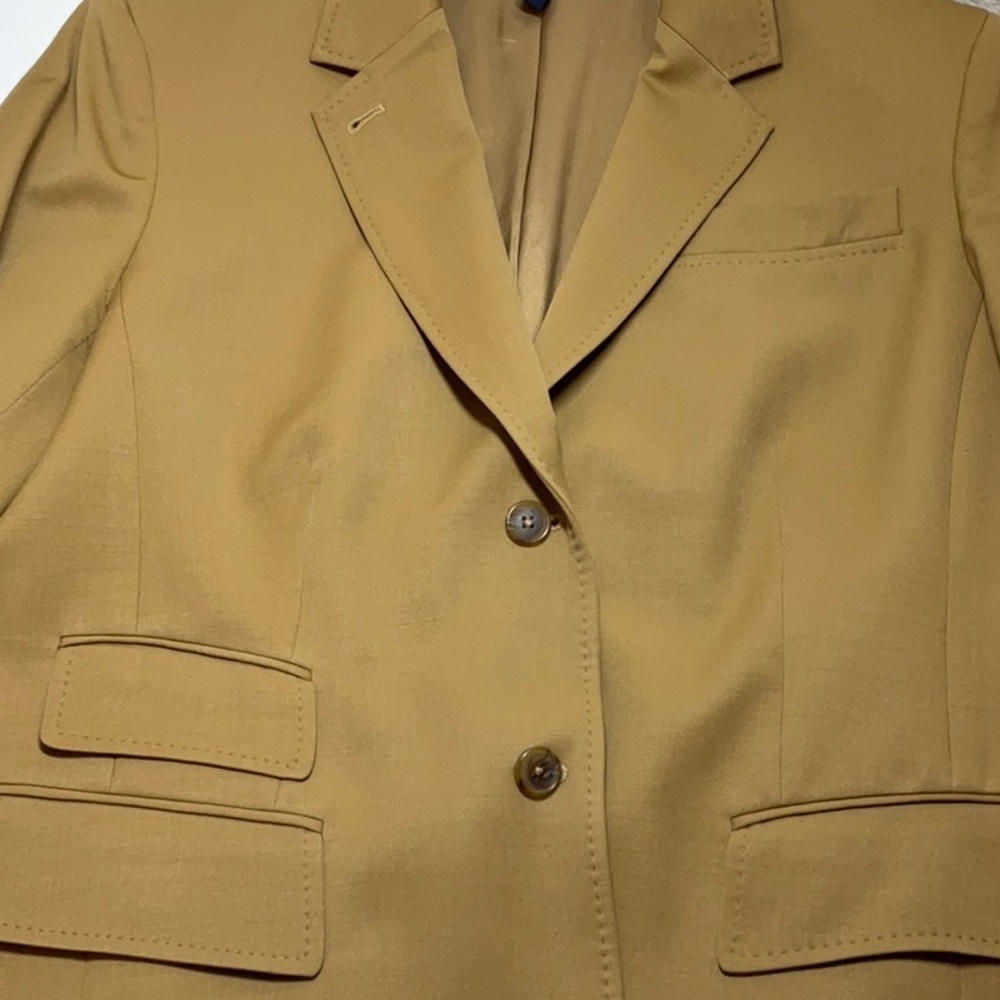 Lands’ End Wool Blazer Jacket Tan Size 16 - Picture 15 of 15